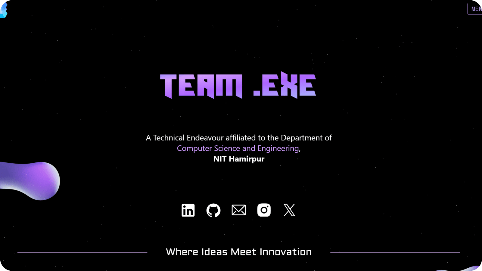 Team .EXE Website screenshot