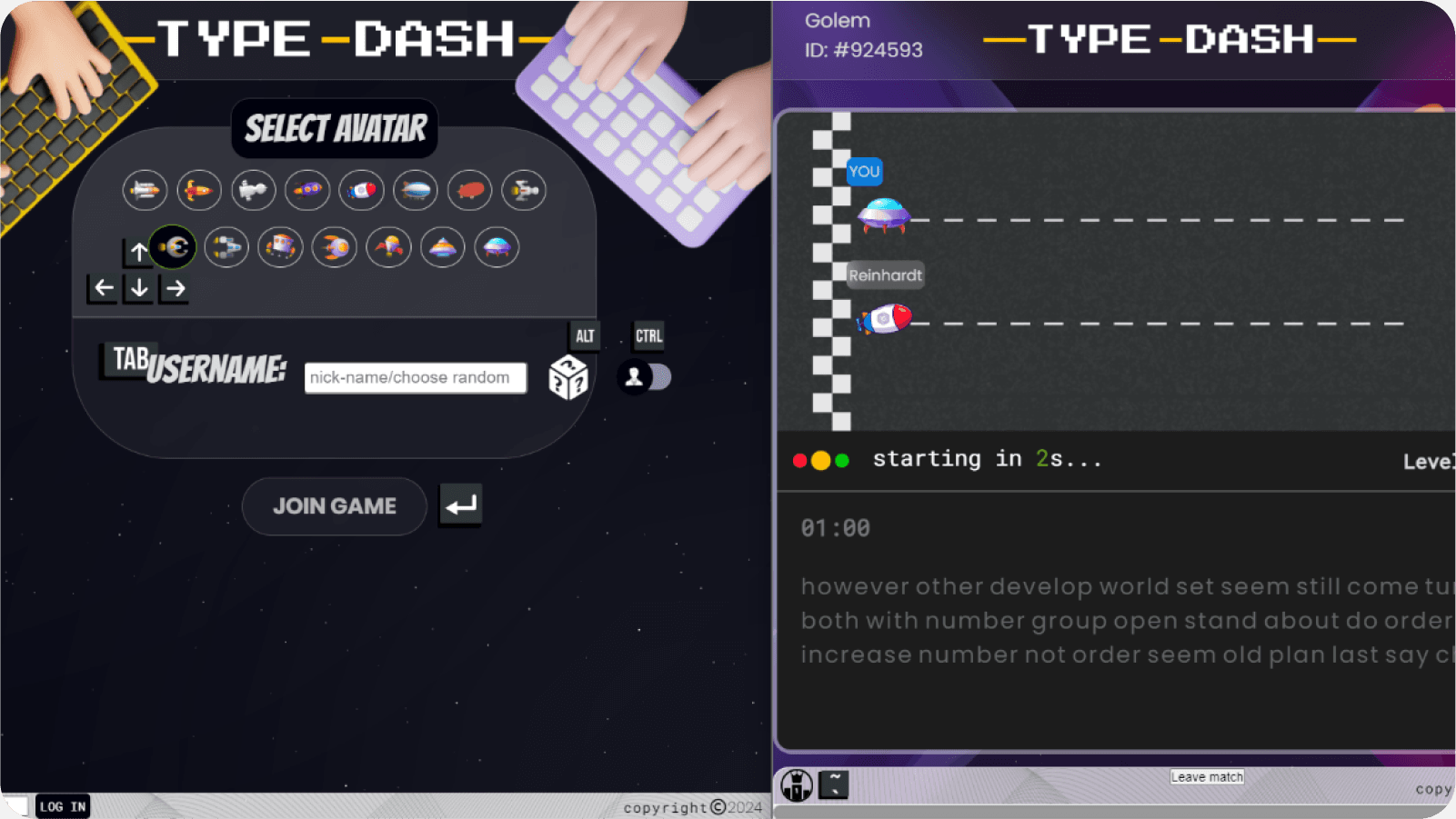 TypeDash screenshot